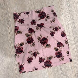 Pink flower skirt